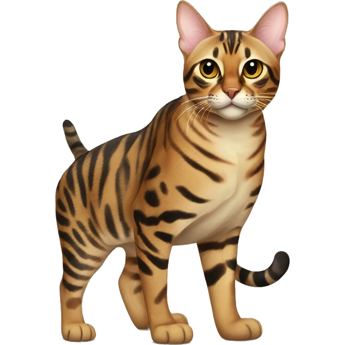 Bengal cat with rad butterfly  emoji