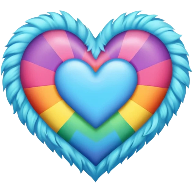 Gökkuşağı kalp emoji