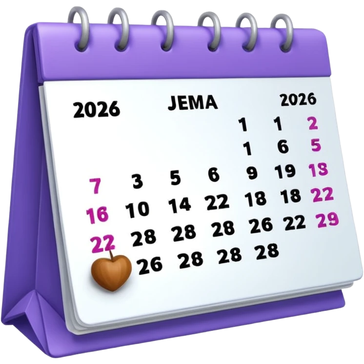 2026/ 03/ 08 Calendar 3d animation Ai emoji