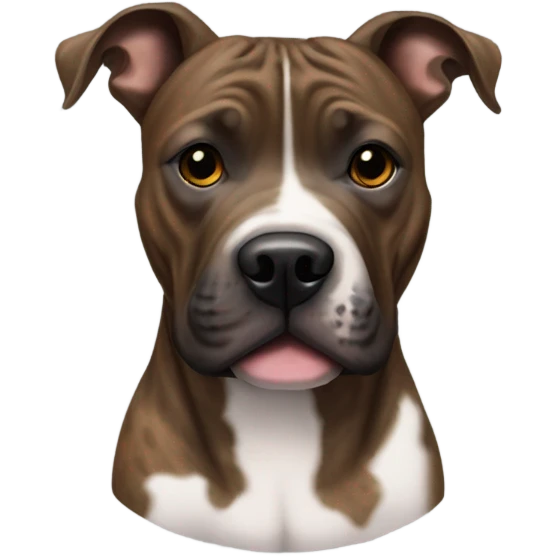 Brindle black nose pitbull emoji