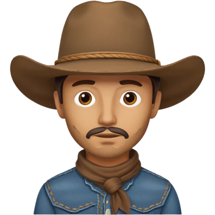 Man cowboy head emoji
