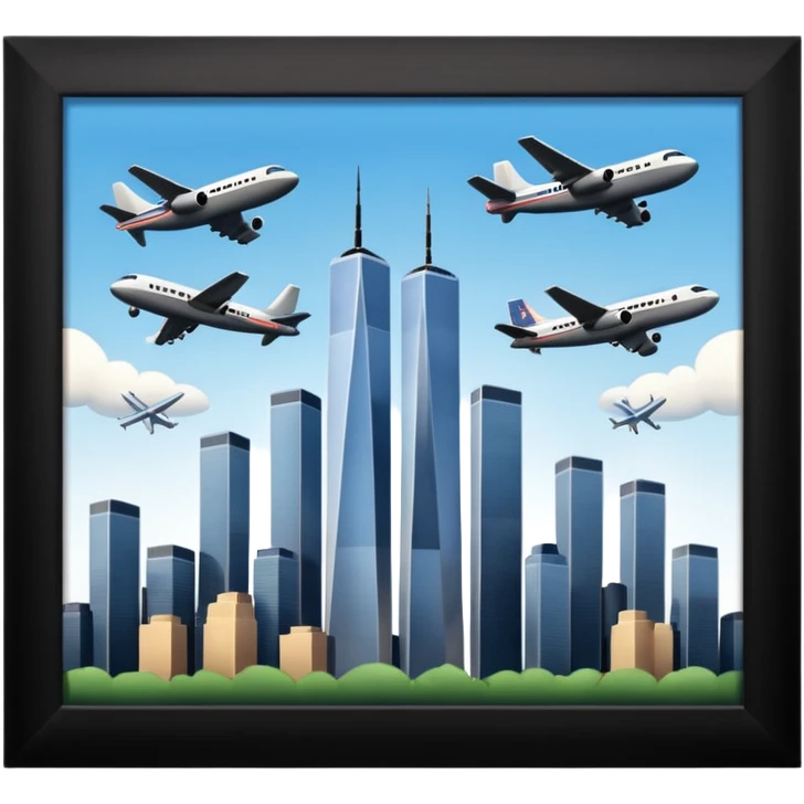 9/11 towers and Airplanes emoji