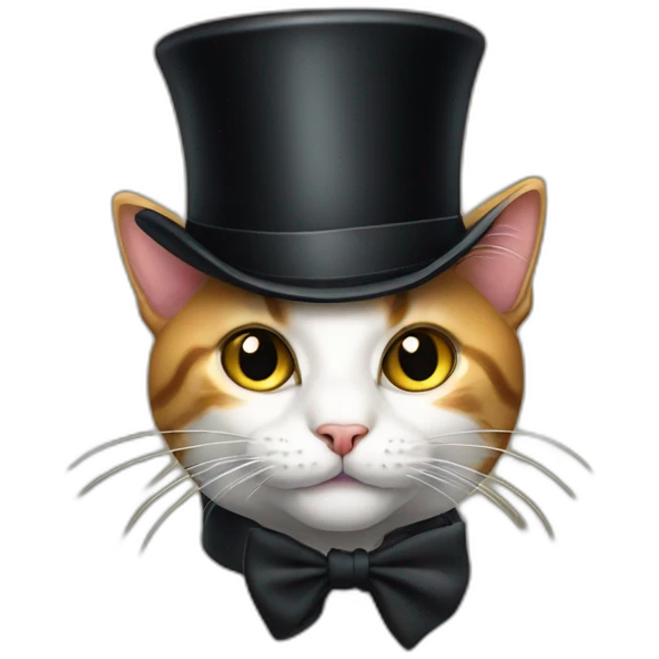 cat with a top hat emoji
