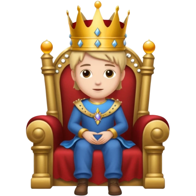 A repersitting on throne. Throne emoji