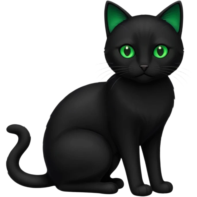 Black cat full body emoji
