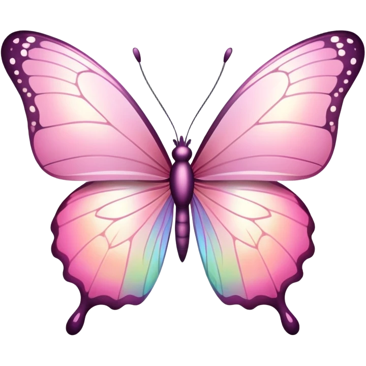 Light pink butterfly with sparkle effect emoji
