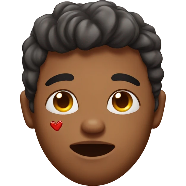 Love with stomach butterflies and tears on his face  emoji