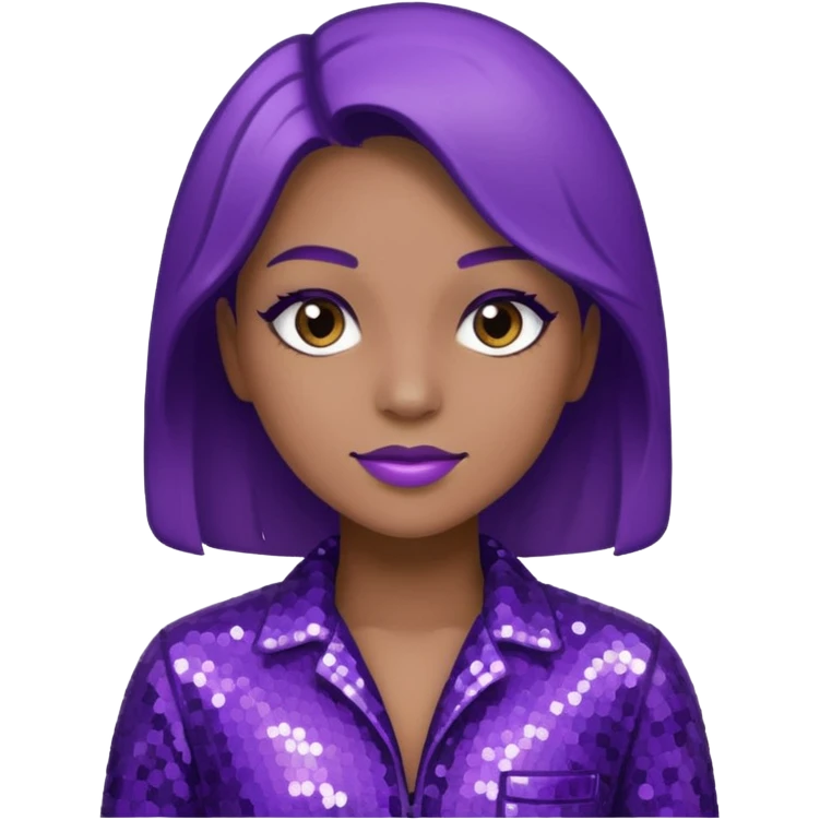 Purple Glitter worker emoji