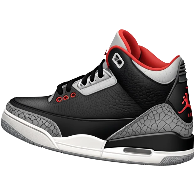 Jordan 3 black cement emoji