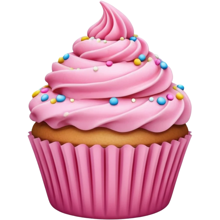 Cupcake with pink icing emoji