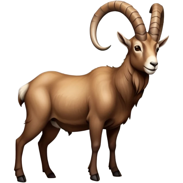 Ibex goat with long horns emoji