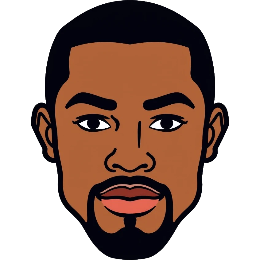 Black man face portrait emoji