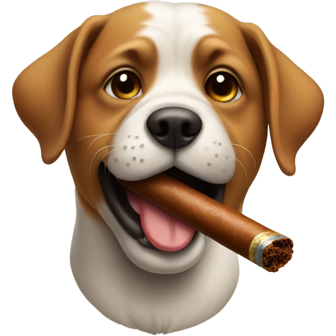 Dog smoking a cigar  emoji
