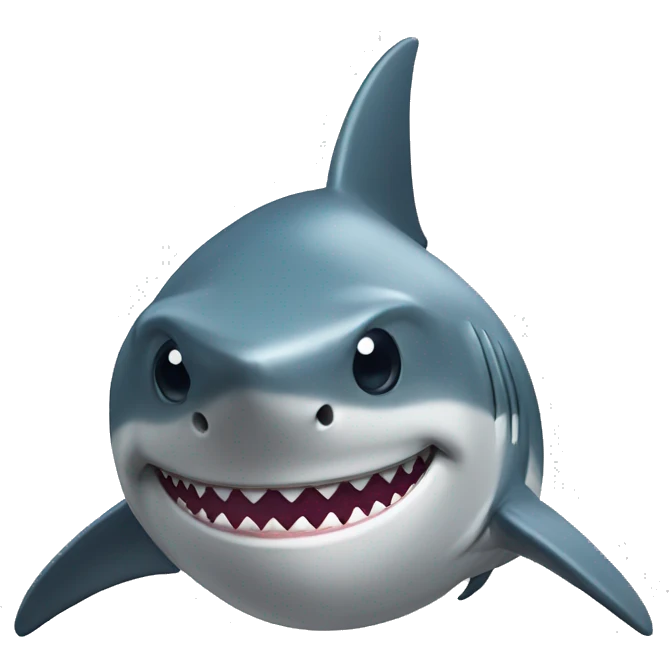 Shark with a top ha emoji