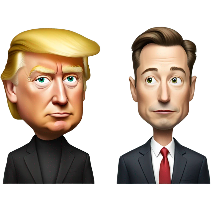Trump and Elon musk with the body’s of mice emoji