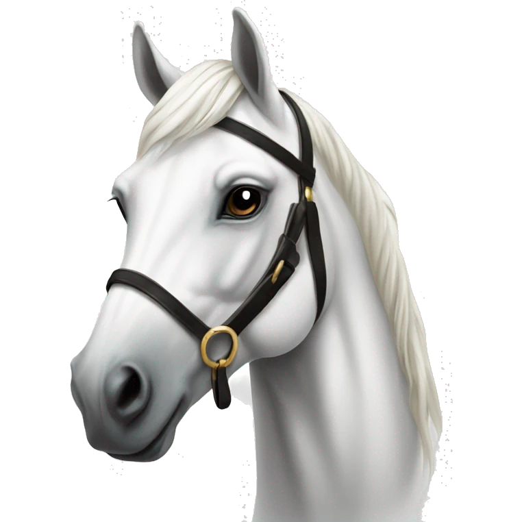 Elegant white horse emoji