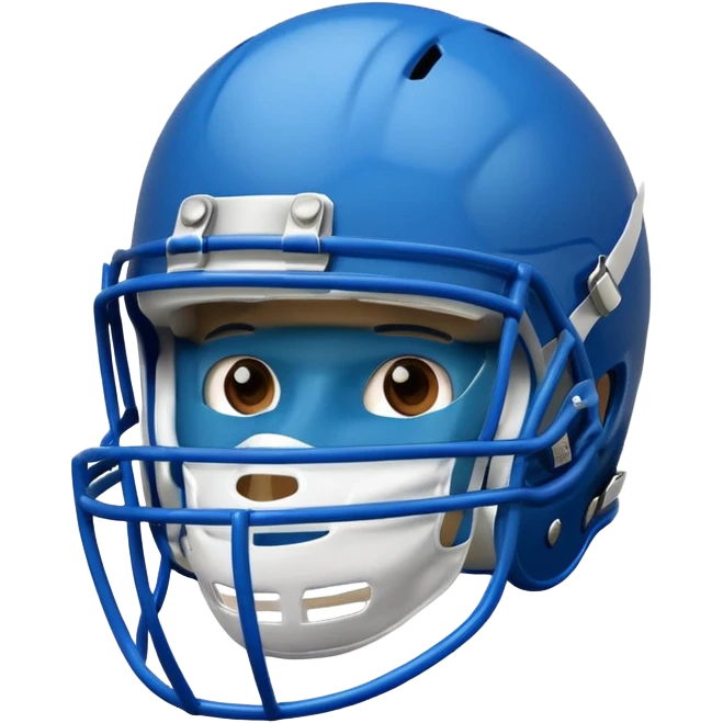 college football player helmets blue emoji