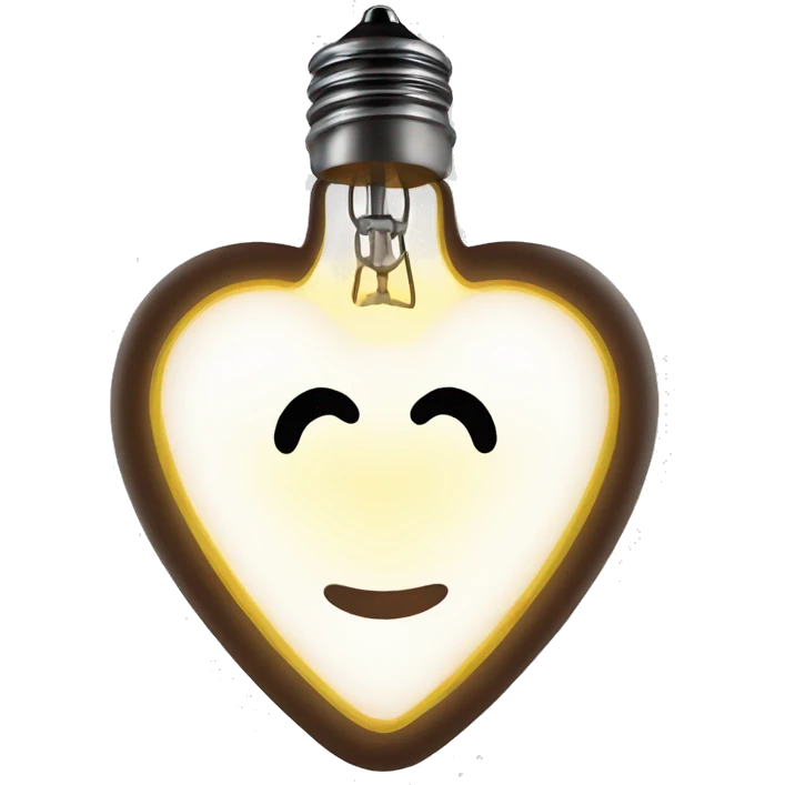 lightbulb shaped like a heart emoji