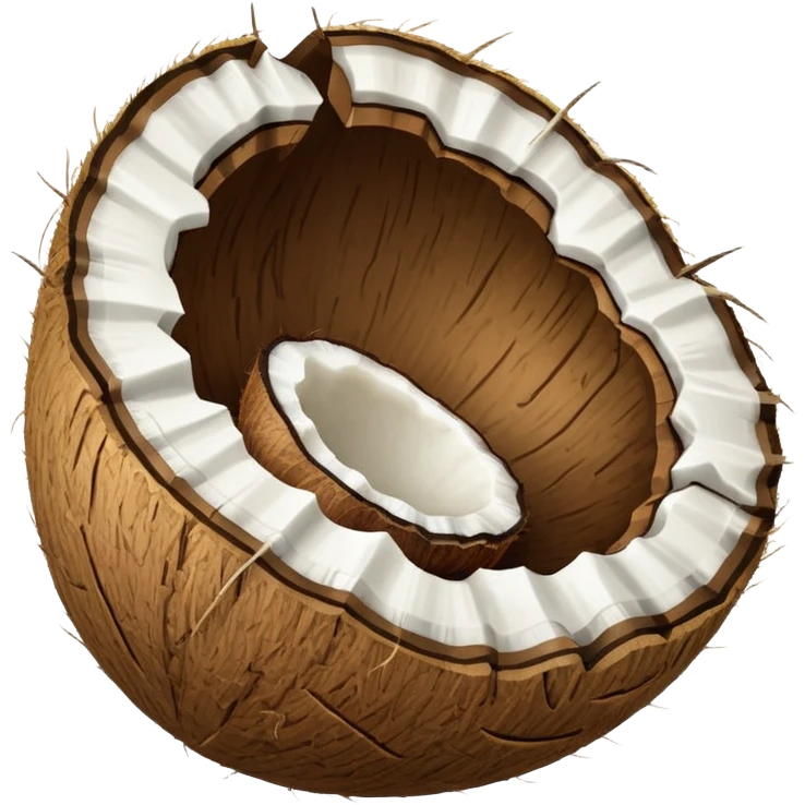 coconut, cracked open emoji