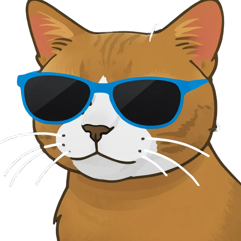 Cat with sunglasses emoji