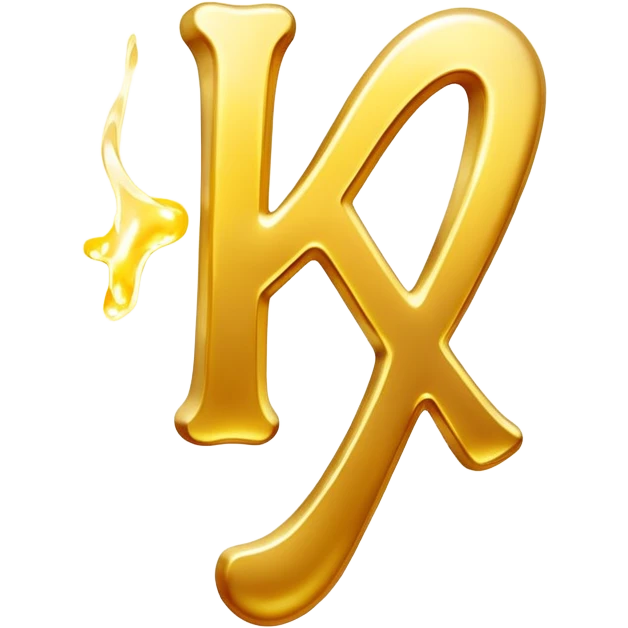 Ethereal golden vitamin K2 symbol floating beside a luminous glowing bone. The K2 symbol emits gentle rays of light that flow toward the bone, causing it to shine with a strengthening golden aura. emoji