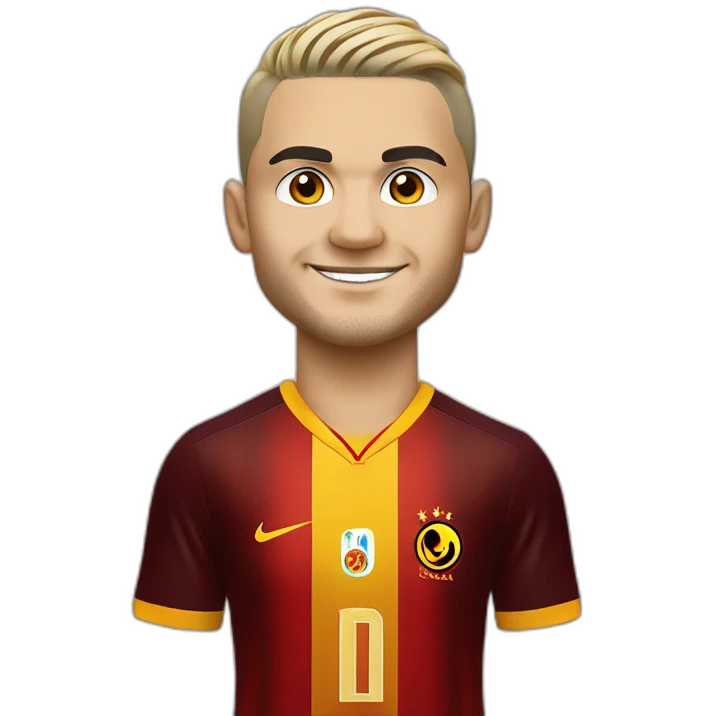 Mauro Icardi in a Galatasaray Jersey, yellow haired emoji