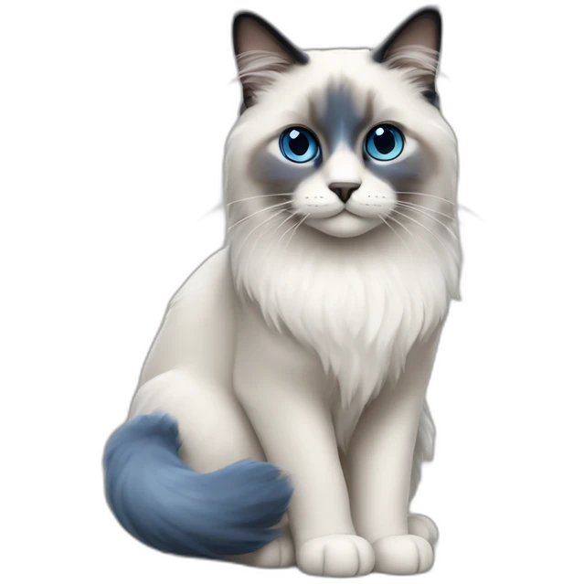 ragdoll blue point cat emoji