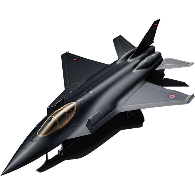 SR-71 Blackbird - Lockheed Martin (Stealth Grey) A sleek, high-speed reconnaissance aircraft with an elongated, needle-like fuselage and a smooth, aerodynamic design. The body is finished in a deep, matte jet-black with subtle panel lines and heat-resistant detailing. Its twin engines are seamlessly integrated into the structure, with sharp, swept-back wings that emphasize speed and stealth. The cockpit canopy is tinted, adding to its mysterious, high-tech aesthetic, while the overall silhouette exudes an aura of unmatched velocity and secrecy. emoji