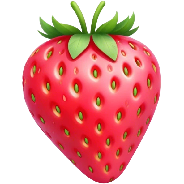 pastel pink realistic strawberry emoji