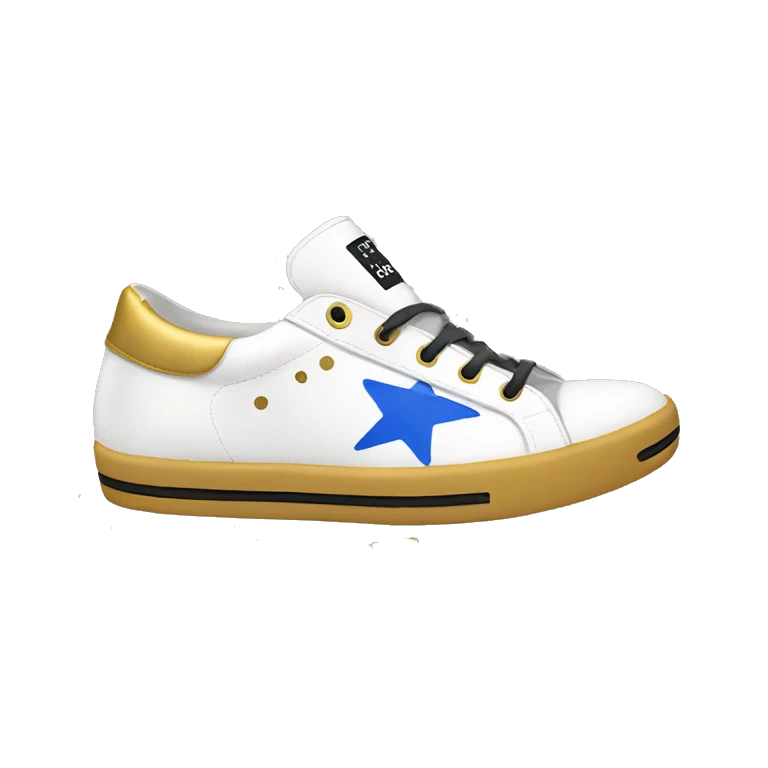 Shoes golden goose with stars emoji
