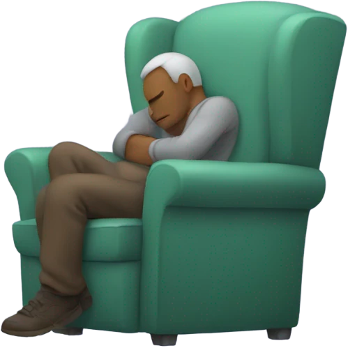 Guy sleeping in chair emoji