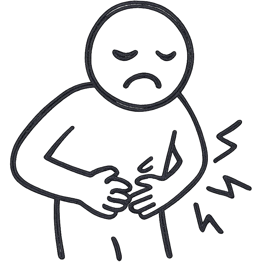 a person with stomach ache emoji