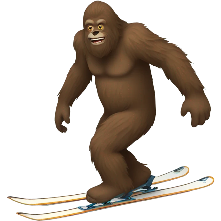 Bigfoot on skis emoji