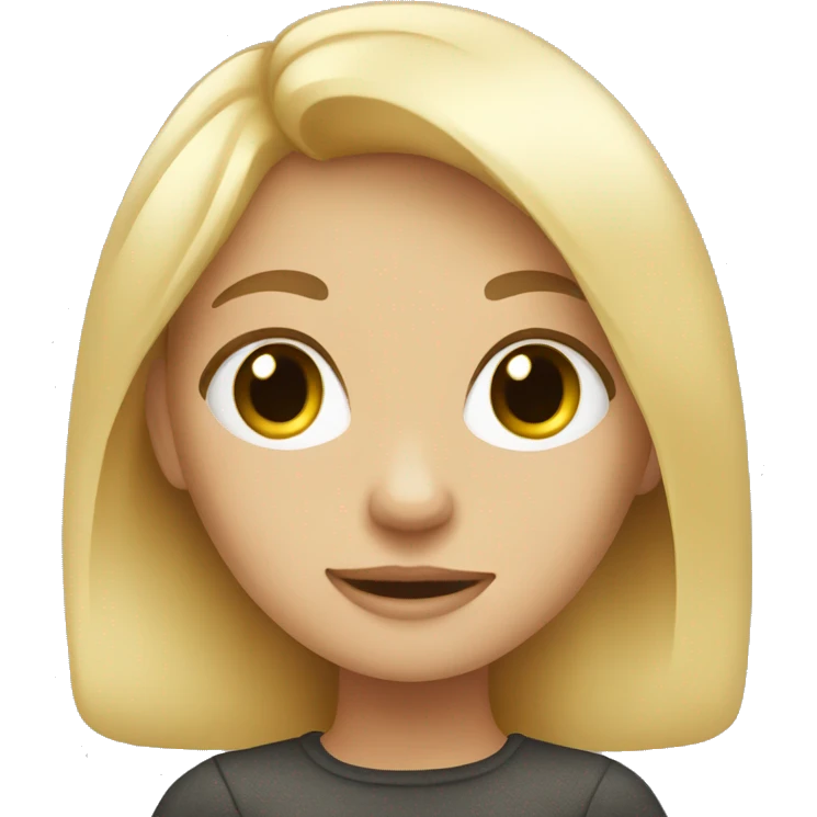cute blonde girl emoji