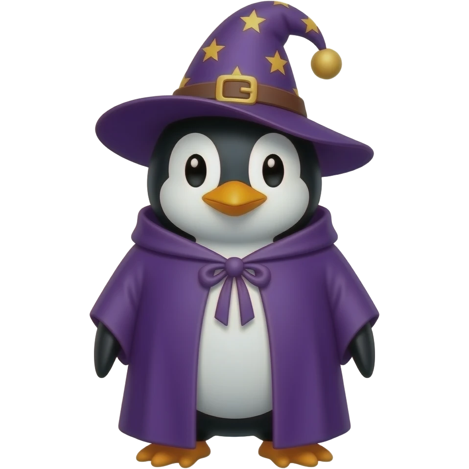 Penguin Wizard emoji