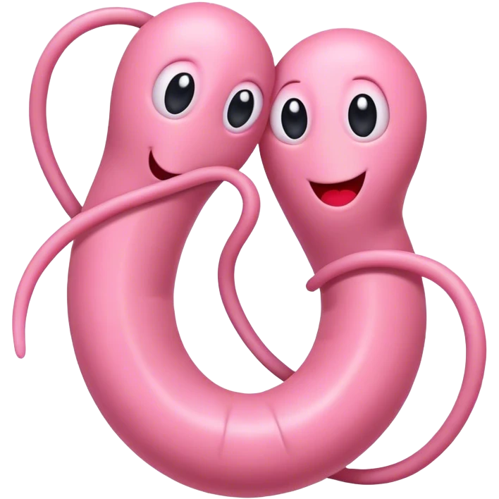 two worms in love  emoji