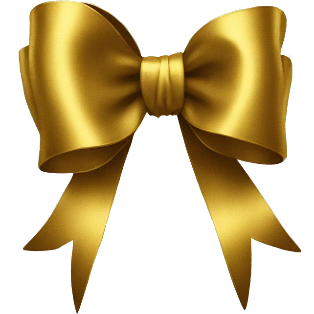 Bow in golden  emoji