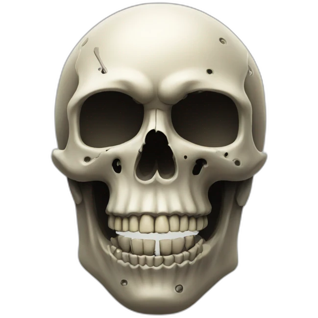 Skull on bullet proof  emoji