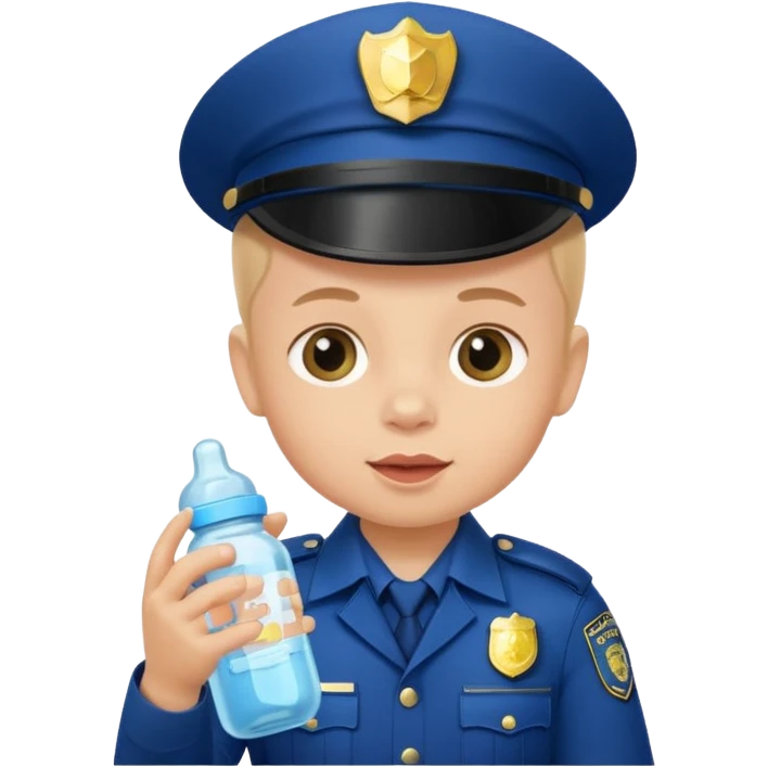 baby police with baby bottle emoji
