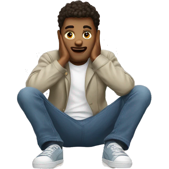 I am sitting like crazyI am sitting like crazy emoji