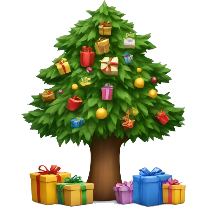  tree with presents emoji