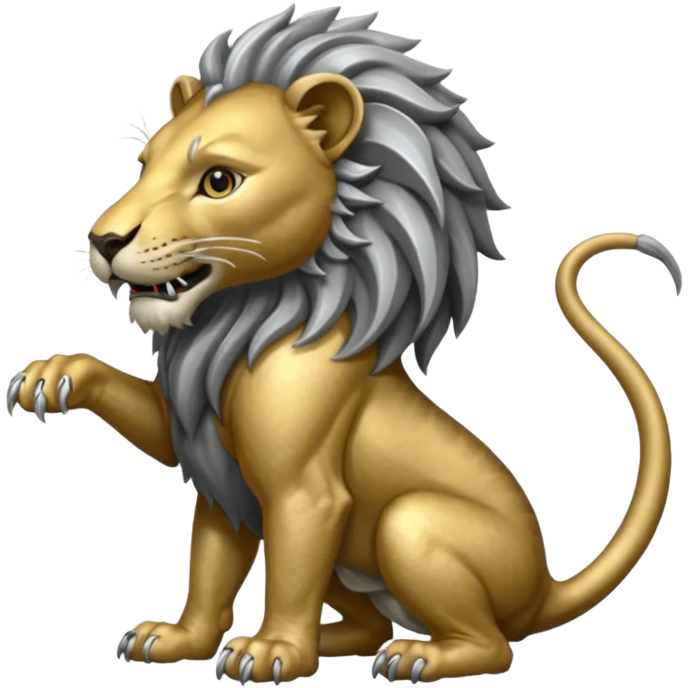 Silver Elder Scrolls Online Lion eating its tail Ouroboro emoji