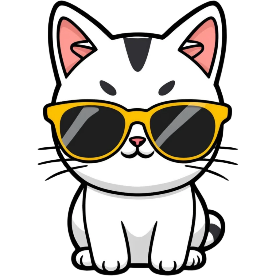 Cat with sunglasses emoji