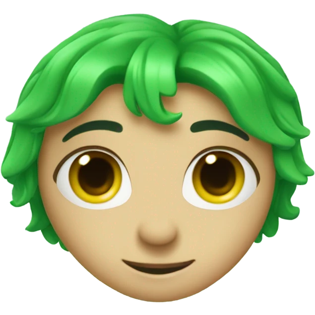 Green heart eyes emoji
