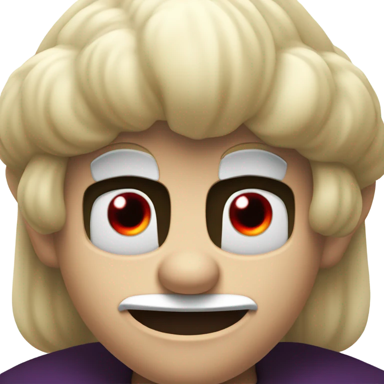 Mario vampires one eye is no! Face is black and smile red eye Vampires emoji