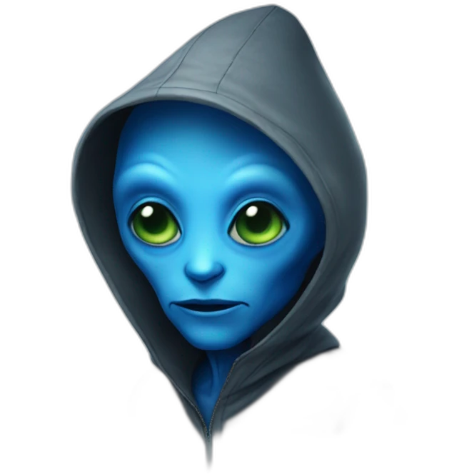 blue alien emoji
