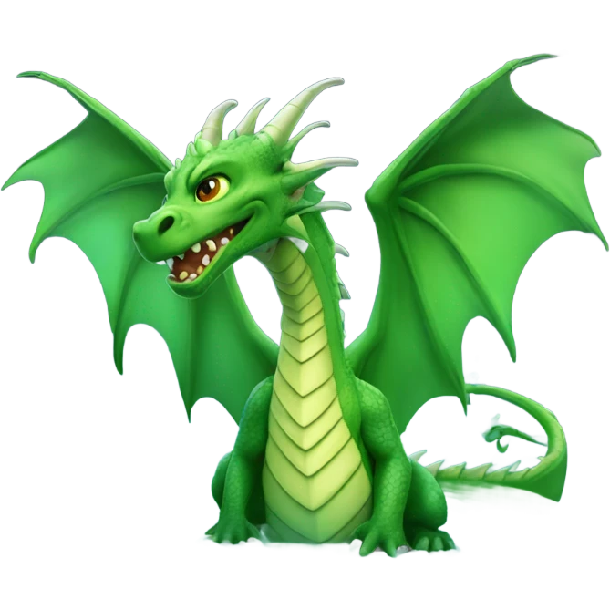 Green Dragon in water  emoji