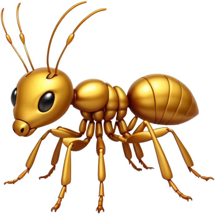 cute gold ants emoji