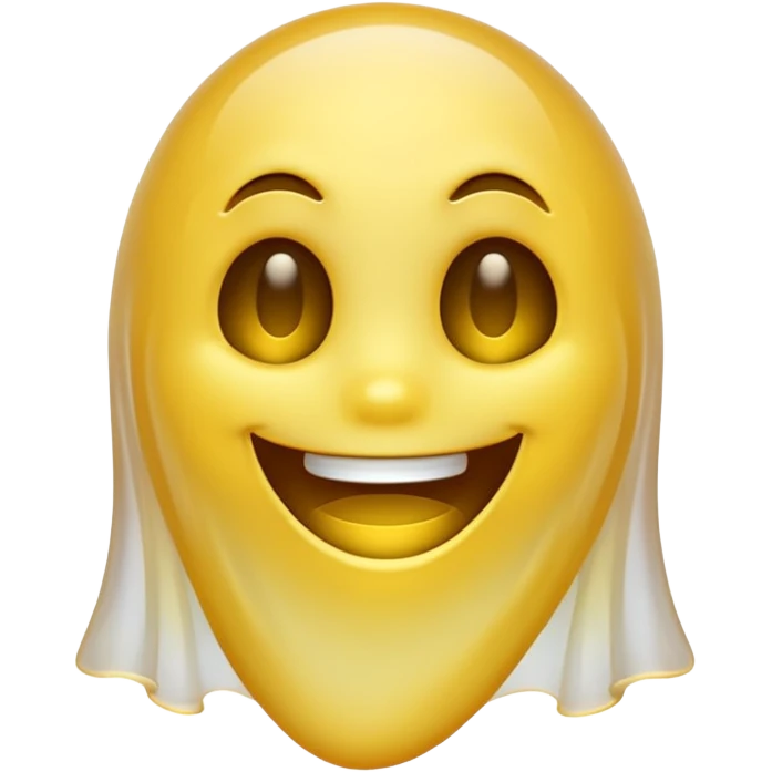Emojis qui rigole fusionné avec l’emojis fantôme 👻 emoji