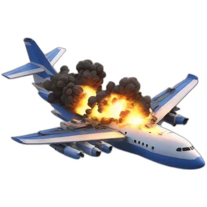 exploded aircraft emoji